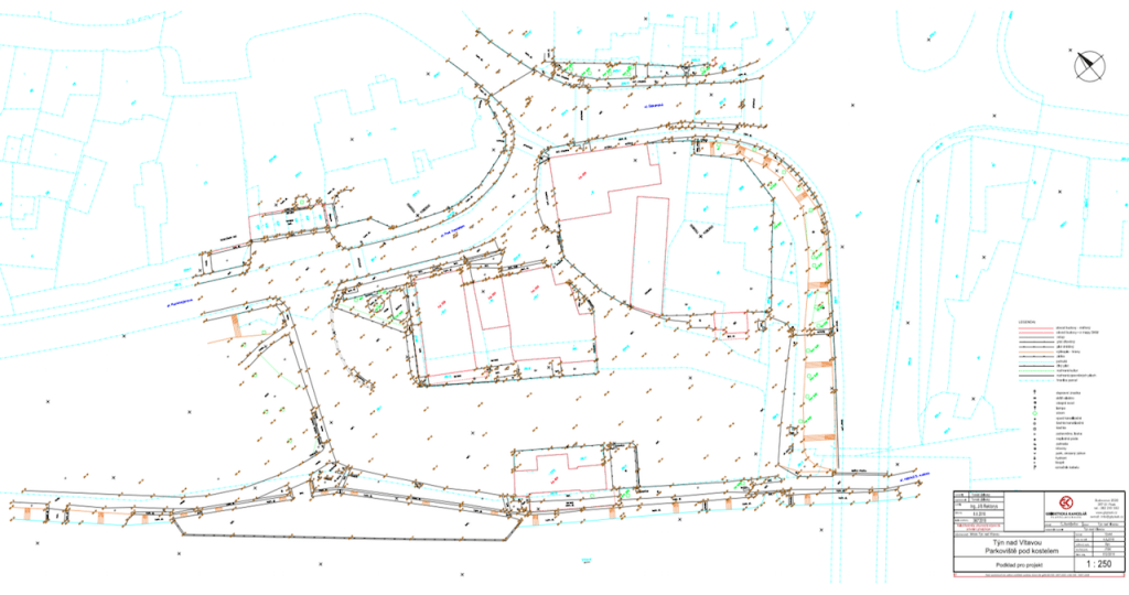 Výškopisné a polohopisné plány GK Písek